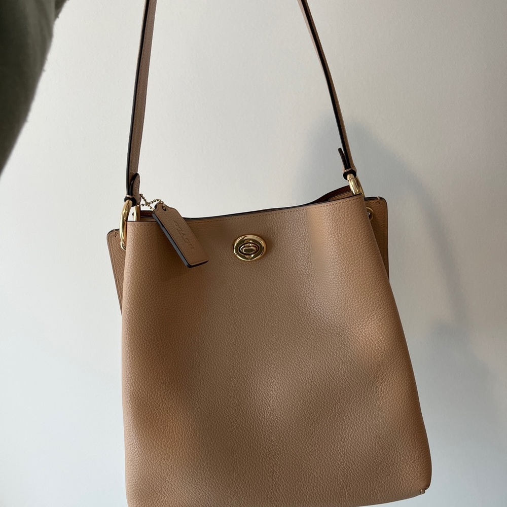 Tan Coach Leather Shoulder Bag